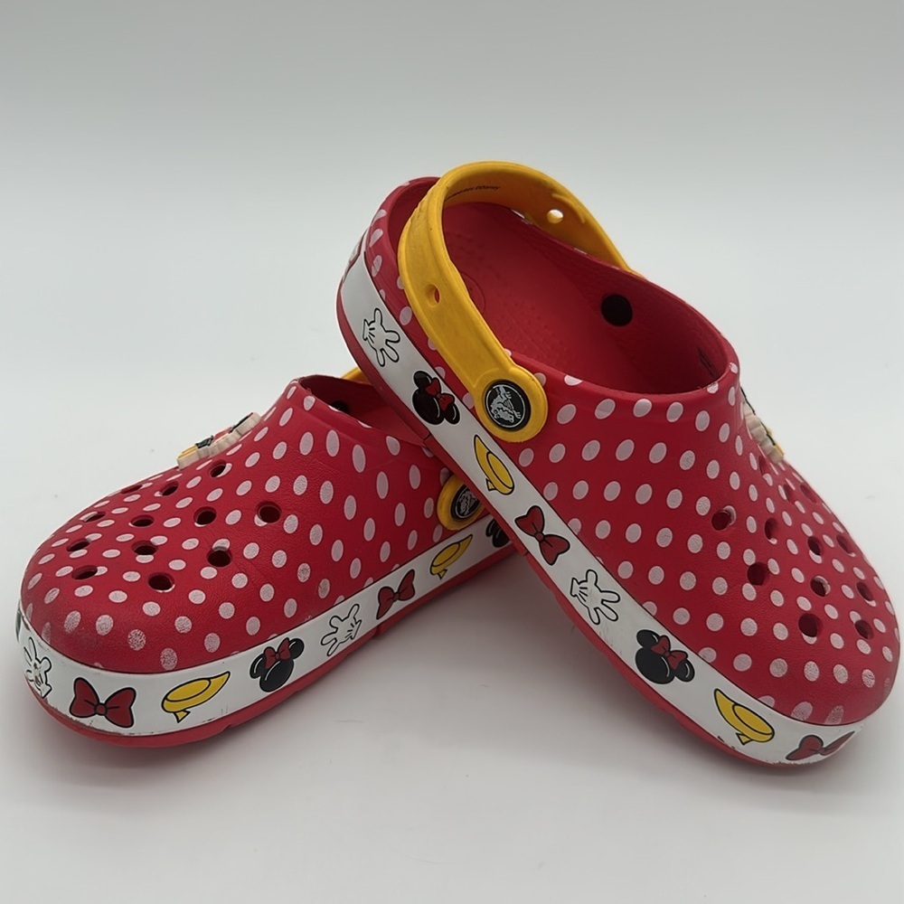 Disney Mickey Mouse Red Rock The Polka Dot Clogs Size J 2